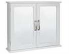 Argos Home Tongue & Groove 2 Door Mirrored Cabinet - White
