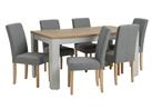Argos Home Preston Extending Dining Table & 6 Grey Chairs