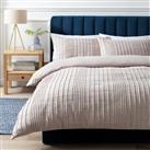 Argos Home Crinkle Taupe Bedding Set - Superking