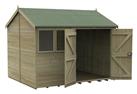 Forest Timberdale Double Door Reverse Apex Shed - 10 x 8ft