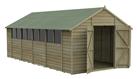 Forest 4Life Overlap Pressure Treated Apex Shed - 10 x 20ft