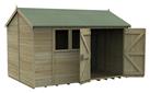 Forest Timberdale Double Door Apex Shed - 12 x 8ft