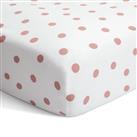 Habitat Spot Printed Pink Fitted Sheet - Single