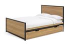 Habitat Loft Living Double Wooden Storage Bed Frame - Oak
