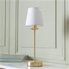 Shore Light Didcot 44cm Metal Touch Table Lamp - White&Gold
