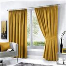 Fusion Dijon Blackout Thermal Lined Curtains - Ochre