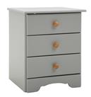 Argos Home Nordic 3 Drawer Bedside Table - Grey
