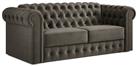 Jay-Be Chesterfield Fabric 3 Seater Sofa Bed - Pewter