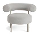 Habitat 60 Tuva Fabric Curved Chair - Grey