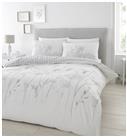 Catherine Lansfield Floral Print White Bedding Set - Double