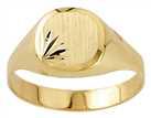 Revere 9ct Gold Plain Signet Ring - Y