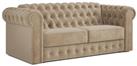 Jay-Be Chesterfield Fabric 3 Seater Sofa Bed - Stone