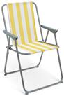 Habitat Folding Metal Garden Chair- Yellow & White