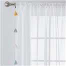 Argos Home Tassel Brights Unlined Voile Curtain Panel White