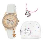 Tikkers Kid's Unicorn Watch, Necklace & Purse Gift Set