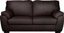 Argos Home Milano Leather 3 Seater Sofa - Chocolate