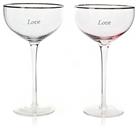 Amore Set of 2 Love Coupe Champagne Glasses