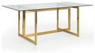 Julian Bowen Minori Glass 6 Seater Dining Table - Gold