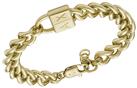 Armani Exchange Gold Tone Stainless Steel Chain Bracelet