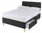 Argos Home Skandi Small Double 2 Drawer Divan Bed - Charcoal
