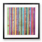 Art for the Home Neon Stripe Framed Print - 50x50cm