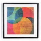 Art for the Home Neon Geometric Circle Print - 50x50cm