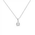 Revere 9ct White Gold 4 Claw Pendant Necklace