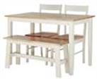 Habitat Chicago Solid Wood Table, Bench & 2 Chairs