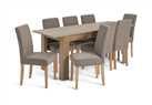 Argos Home Miami Wood Effect Dining Table & 8 Brown Chairs