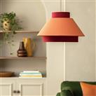 Habitat Stacked 25x40cm 3 Tier Easy Fit Lampshade - Red