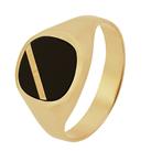 Revere 9ct Gold Onyx Stripe Ring - S