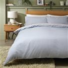 Argos Home Cotton Gingham Sky Blue Bedding Set - King size