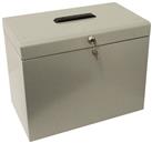 Cathedral A4 Metal File Box - Grey