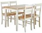 Habitat Chicago Solid Wood Table & 4 Two Tone Chairs