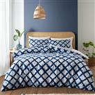 Catherine Lansfield Shibori Tie Dye Blue Bedding Set- Double