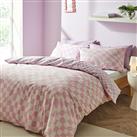 Sassy B Checkerboard Wave Pink Bedding Set - Double