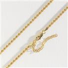 Revere Gold Plated Silver Solid Rope Necklace