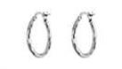 Revere Italian Sterling Silver Diamond Cut Hoop Earrings