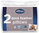Silentnight Duck Feather Medium/ Soft Pillow - 2 Pack