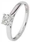 Revere 9ct White Gold 0.50ct Diamond Engagement Ring - J
