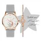Radley Star Moon Grey Leather Strap Watch & Bracelet Set
