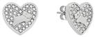 Radley Silver Plated Pave Stone Heart Earrings