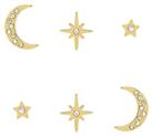 Olivia Burton Gold Coloured North Star & Moon Earring Set