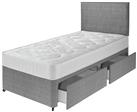 Argos Home Elmdon Single Comfort 2 Drawer Divan Bed - Grey