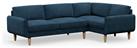 Hutch Slim Reversible Round Arm 5 Seater Sofa - Ink Blue