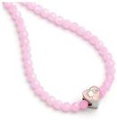 Barbie Heart Shaped Silhouette Charm Pink Bead Necklace