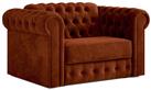 Jay-Be Chesterfield Polyester Sofa Bed - Orange