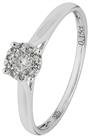 Revere 9ct White Gold 0.15ct Diamond Engagement Ring - V