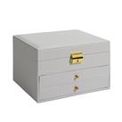 Argos Home Faux Leather Lockable Two Drawer Jewellery Box