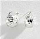 Revere Sterling Silver Hammered Finish Mini Hoop Earrings